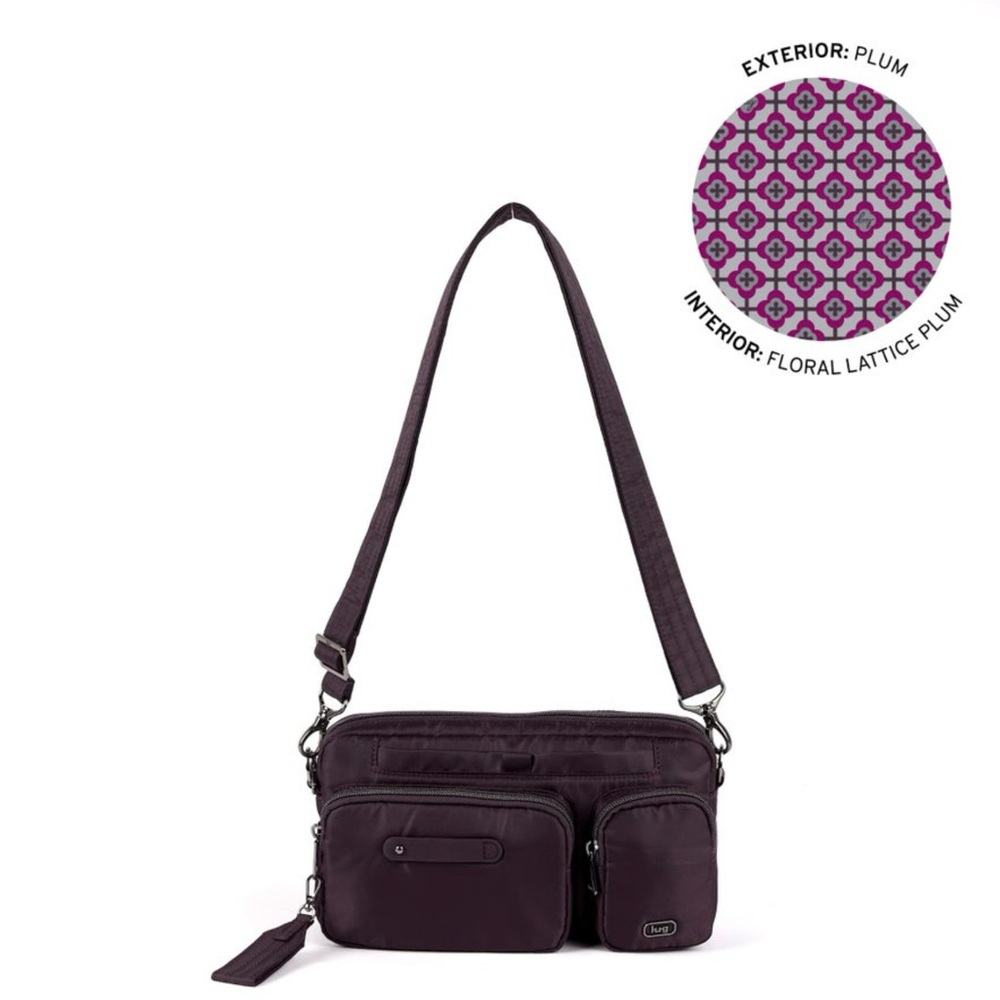 Lug NWT SWITCHEROO Plum Crossbody Bag Hard to find color!